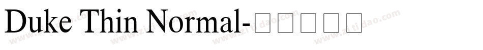 Duke Thin Normal字体转换